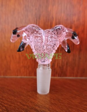 14mm Double Snake Head Glass Bowl For Bong